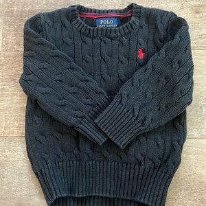 Polo cable knit sweater